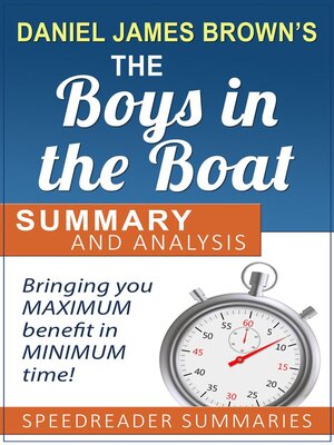 cover image of A Summary and Analysis of the Boys in the Boat by Daniel James Brown